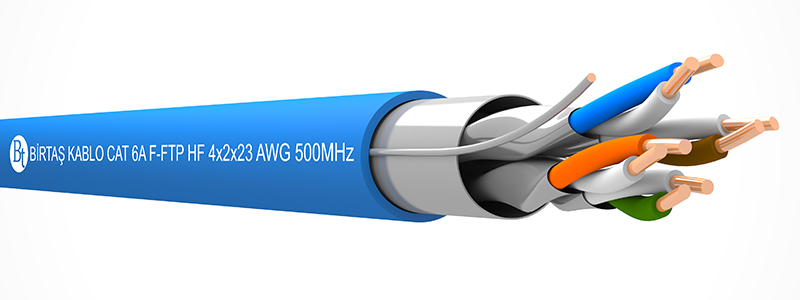 CAT6A F/FTP HF (LSZH)   4x2x23 AWG 100 - 500 MHz LAN CABLE